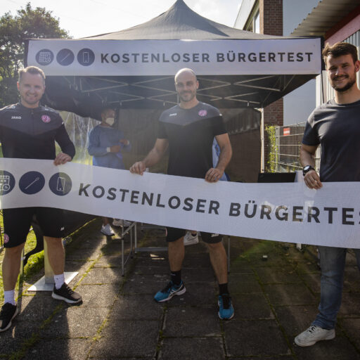 Corona-Teststation an der Seumannstraße