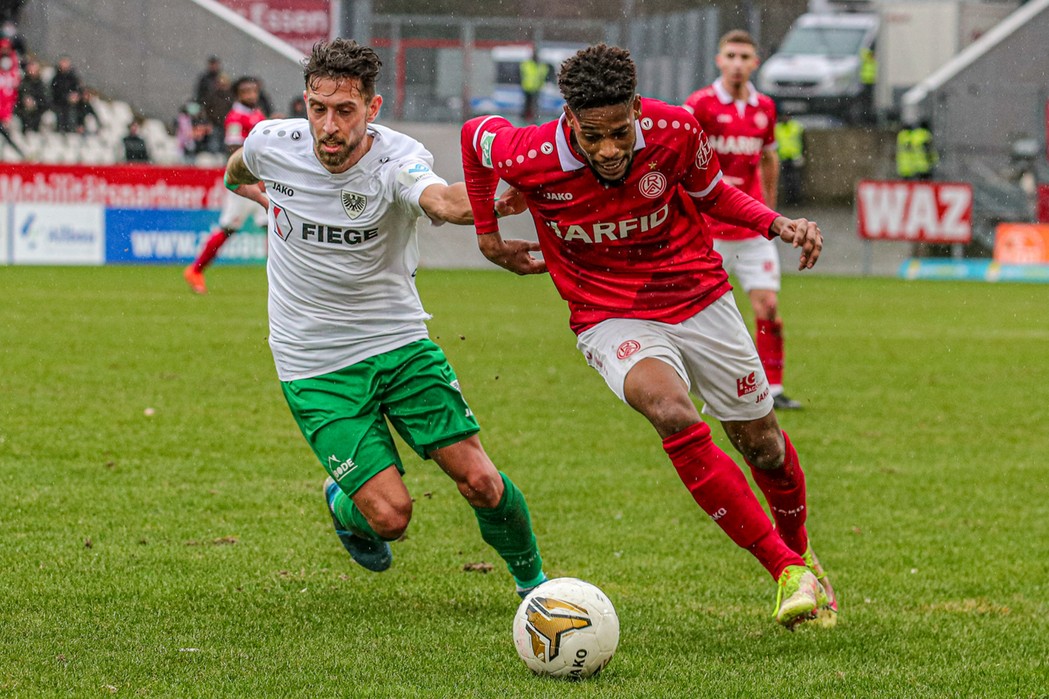 Rot-Weiss Essen-Spieler Isaiah Young war beim letzten Duell mit Preußen Münster 2022 mit von der Partie.