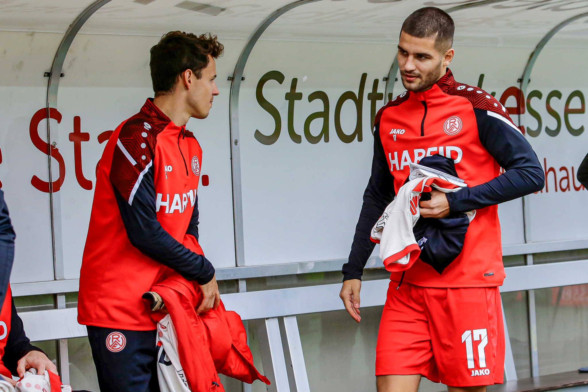 Rot-Weiss Essen und Clemens Fandrich (l.) sowie Erolind Krasniqi gehen getrennte Wege. 