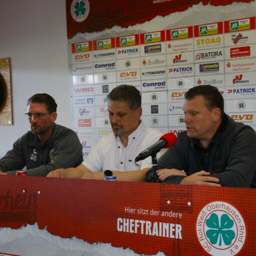 Pressekonferenz nach dem Halbfinalsieg in Oberhausen