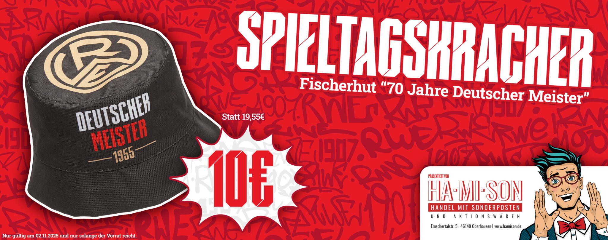 Spieltagskracher: Fischerhut „70 Jahre Deutscher Meister“ – Rot-Weiss Essen
