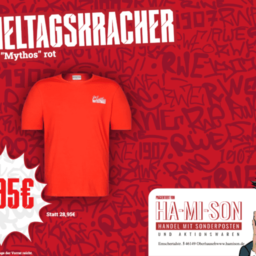 Spieltagskracher: T-Shirt „Mythos“ Rot