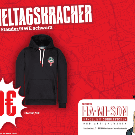 Spieltagskracher: Hoodie Stauder/ RWE schwarz